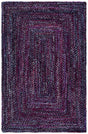 Safavieh Braided 4'-0" x 6'-0" Rug in Purple / Blue