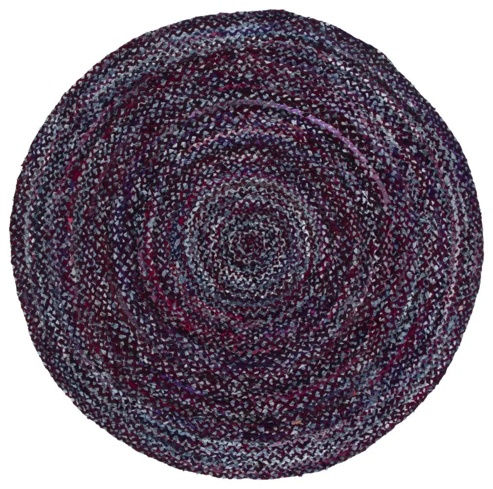 Safavieh Braided 6'-0" x 6'-0" Rug in Purple / Blue
