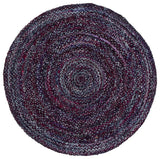 Safavieh Braided 6'-0" x 6'-0" Rug in Purple / Blue