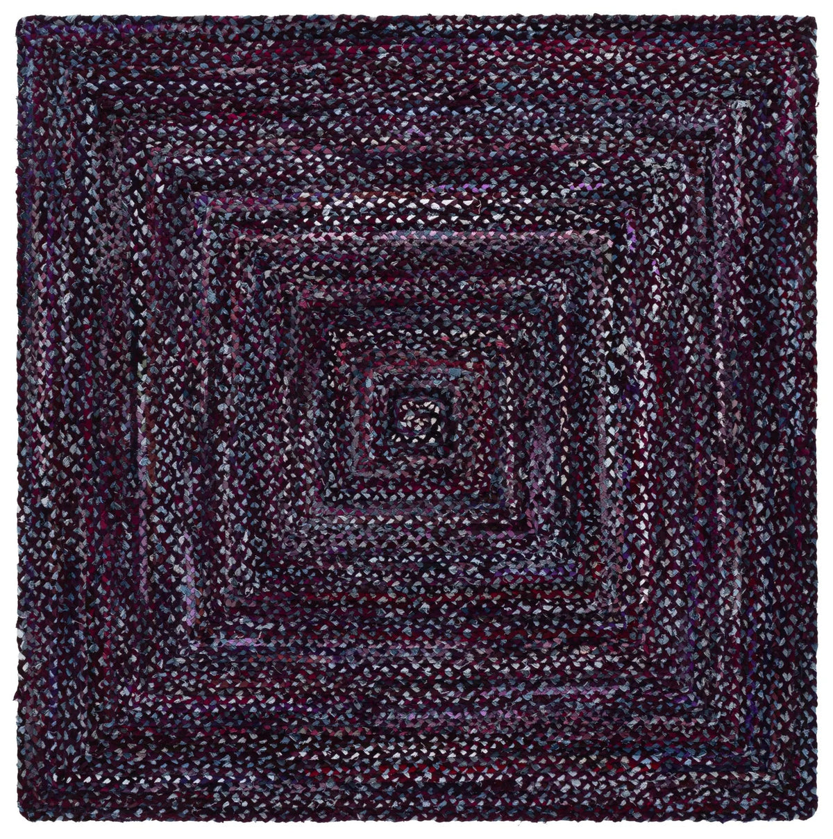 Safavieh Braided 6'-0" x 6'-0" Rug in Purple / Blue