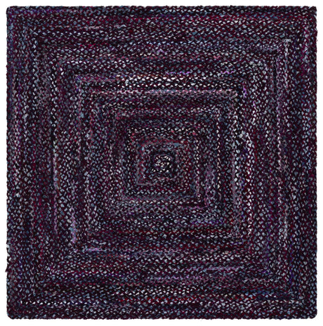 Safavieh Braided 6'-0" x 6'-0" Rug in Purple / Blue