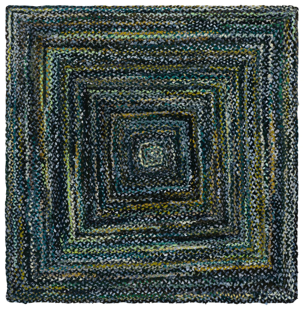 Safavieh Braided 6'-0" x 6'-0" Rug in Dark Green / Blue