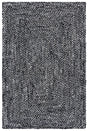 Safavieh Braided 4'-0" x 6'-0" Rug in Black / Ivory