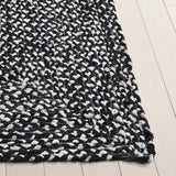 Safavieh Braided 4'-0" x 6'-0" Rug in Black / Ivory
