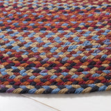 Safavieh Braided Brd257P Blue/Rust Rug.