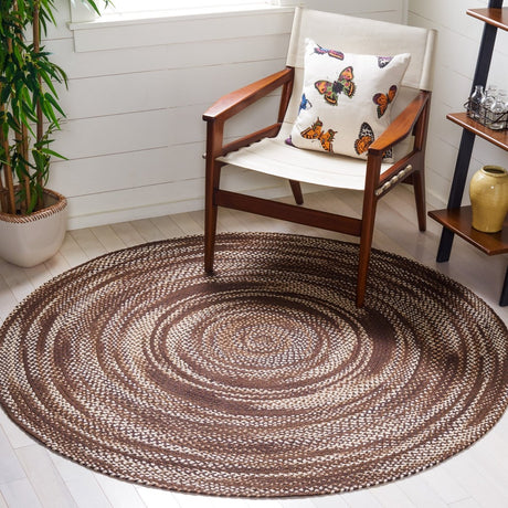 Safavieh Braided Brd257T Brown/Ivory Rug.