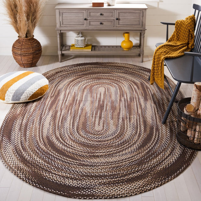 Safavieh Braided Brd257T Brown/Ivory Rug.