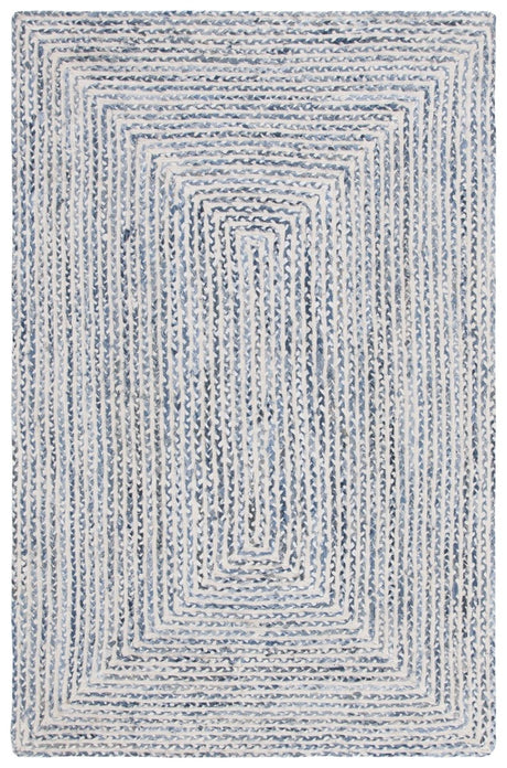 Safavieh Braided Brd260M Blue/Ivory Rug.