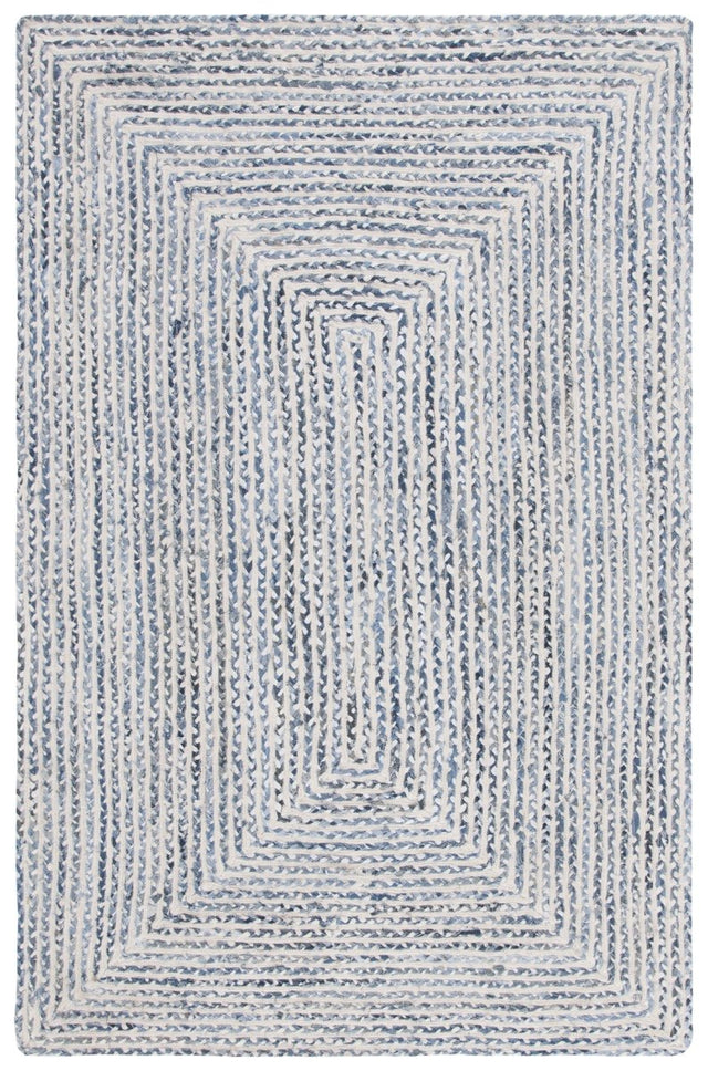 Safavieh Braided Brd260M Blue/Ivory Rug.