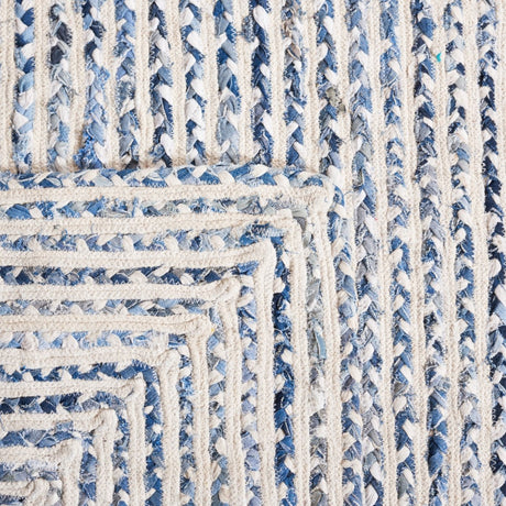 Safavieh Braided Brd260M Blue/Ivory Rug.