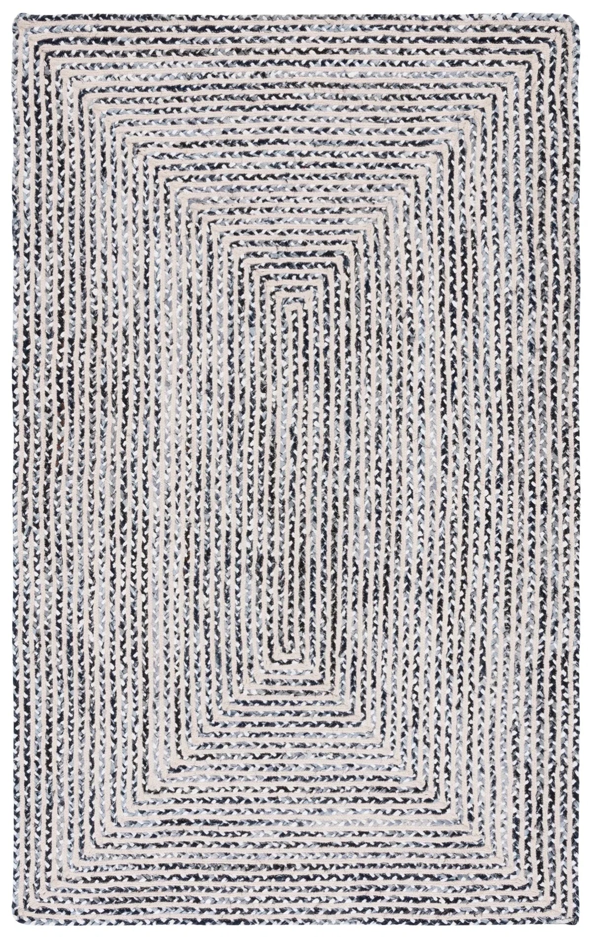 Safavieh Braided 4'-0" x 6'-0" Rug in Black / Navy