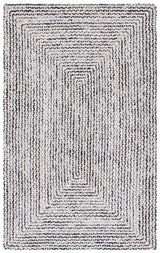 Safavieh Braided 4'-0" x 6'-0" Rug in Black / Navy