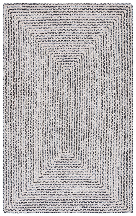 Safavieh Braided 4'-0" x 6'-0" Rug in Black / Navy