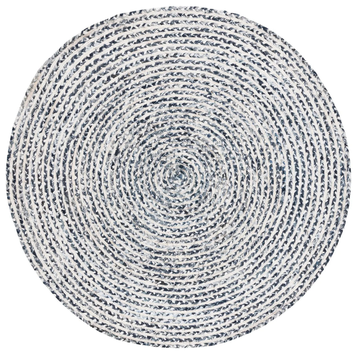 Safavieh Braided 6'-0" x 6'-0" Rug in Black / Navy