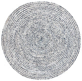 Safavieh Braided 6'-0" x 6'-0" Rug in Black / Navy