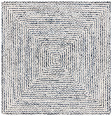 Safavieh Braided 6'-0" x 6'-0" Rug in Black / Navy