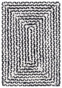 Safavieh Braided 2'-0" x 3'-0" Rug in Black / Ivory
