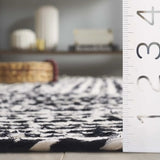Safavieh Braided 4'-0" x 6'-0" Rug in Black / Ivory