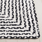 Safavieh Braided 4'-0" x 6'-0" Rug in Black / Ivory