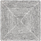 Safavieh Braided 6'-0" x 6'-0" Rug in Black / Ivory