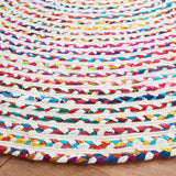 Safavieh Braided 6'-0" x 6'-0" Rug in Ivory / Multi