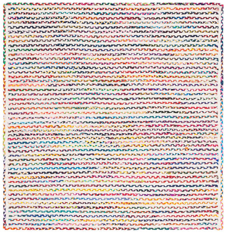 Safavieh Braided 6'-0" x 6'-0" Rug in Ivory / Multi