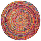 Safavieh Braided 6'-0" x 6'-0" Rug in Natural / Multi