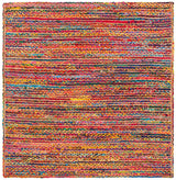 Safavieh Braided 6'-0" x 6'-0" Rug in Natural / Multi