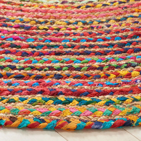 Safavieh Braided 6'-0" x 6'-0" Rug in Natural / Multi
