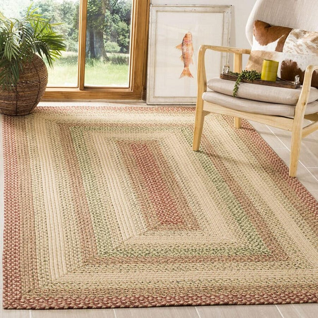 Safavieh Braided Brd303A Rust/Multi Rug.