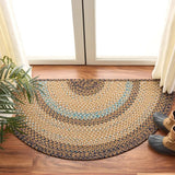 Safavieh Braided 2'-0" x 4'-0" Rug in Brown / Navy