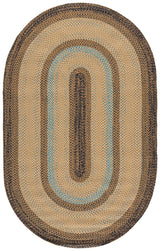 Safavieh Braided 5'-0" x 8'-0" Rug in Brown / Navy