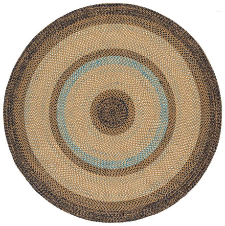 Safavieh Braided 6'-0" x 6'-0" Rug in Brown / Navy