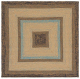 Safavieh Braided 6'-0" x 6'-0" Rug in Brown / Navy