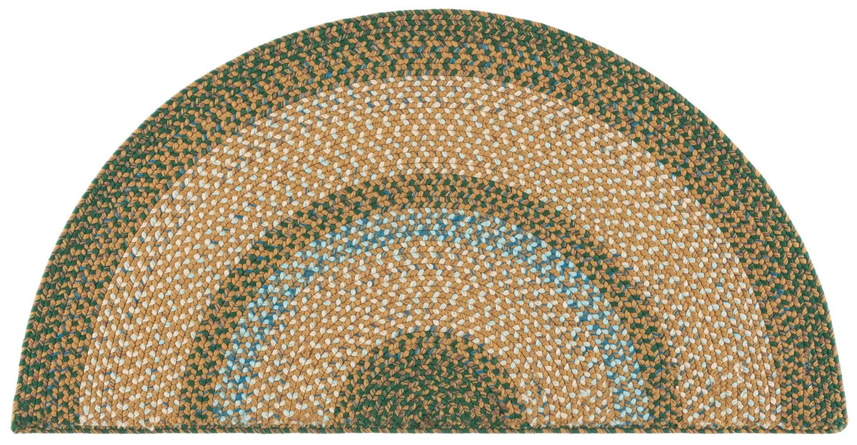 Safavieh Braided 2'-0" x 4'-0" Rug in Brown / Dark Green