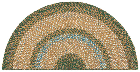 Safavieh Braided 2'-0" x 4'-0" Rug in Brown / Dark Green