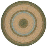 Safavieh Braided 6'-0" x 6'-0" Rug in Brown / Dark Green