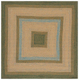 Safavieh Braided 6'-0" x 6'-0" Rug in Brown / Dark Green