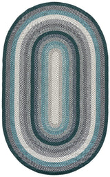 Safavieh Braided 5'-0" x 8'-0" Rug in Teal / Multi