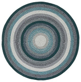Safavieh Braided 5'-0" x 5'-0" Rug in Teal / Multi