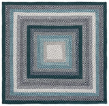 Safavieh Braided 5'-0" x 5'-0" Rug in Teal / Multi