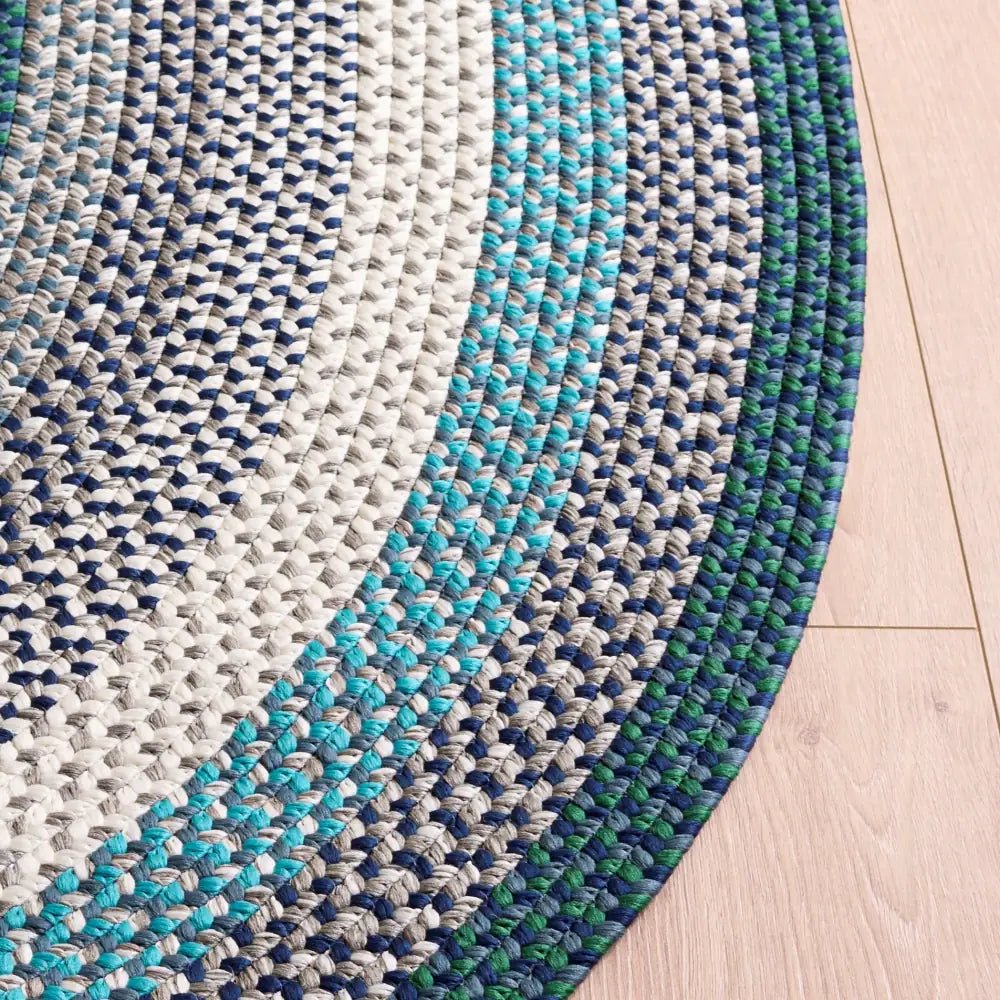 Safavieh Braided 5'-0" x 8'-0" Rug in Teal / Multi