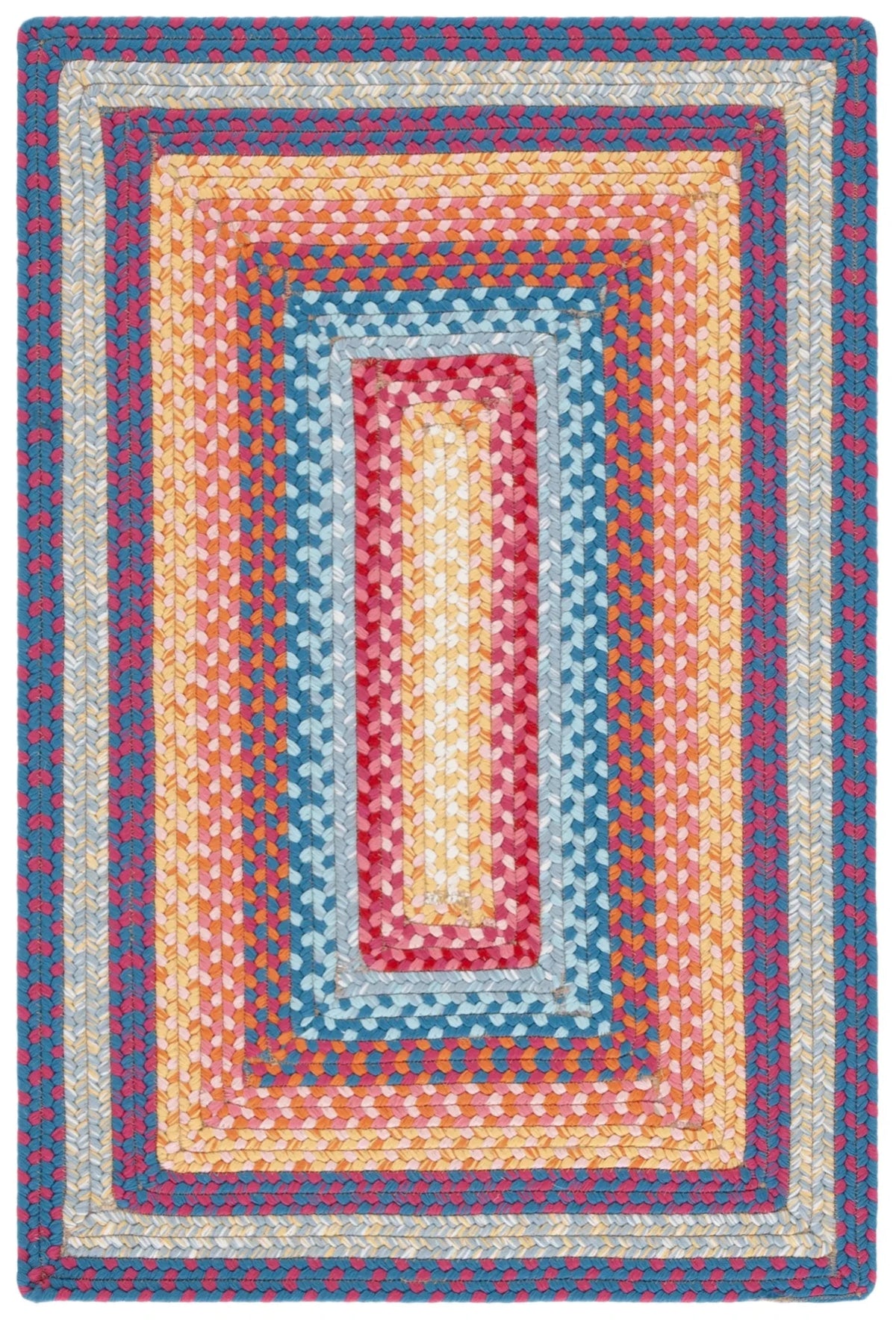 Safavieh Braided 2'-0" x 3'-0" Rug in Red / Orange