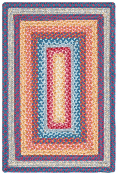 Safavieh Braided 2'-0" x 3'-0" Rug in Red / Orange