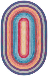 Safavieh Braided 5'-0" x 8'-0" Rug in Red / Orange