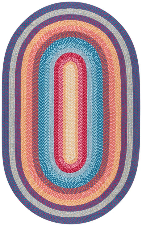 Safavieh Braided 5'-0" x 8'-0" Rug in Red / Orange