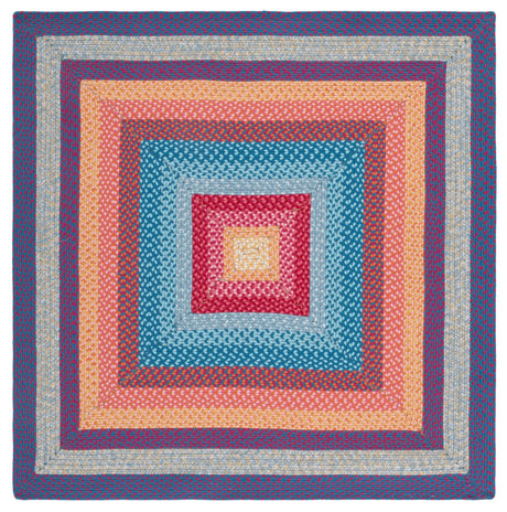Safavieh Braided 5'-0" x 5'-0" Rug in Red / Orange