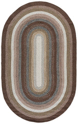 Safavieh Braided 5'-0" x 8'-0" Rug in Brown / Multi