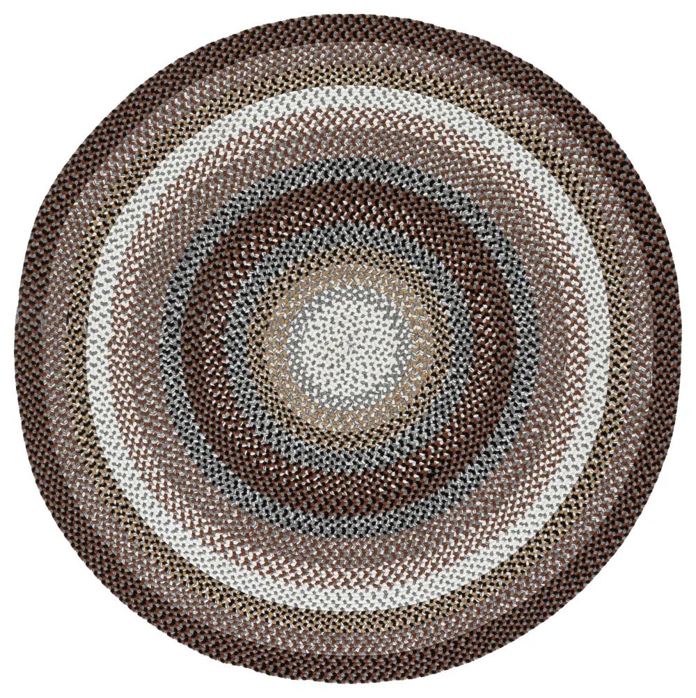 Safavieh Braided 5'-0" x 5'-0" Rug in Brown / Multi