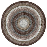 Safavieh Braided 5'-0" x 5'-0" Rug in Brown / Multi